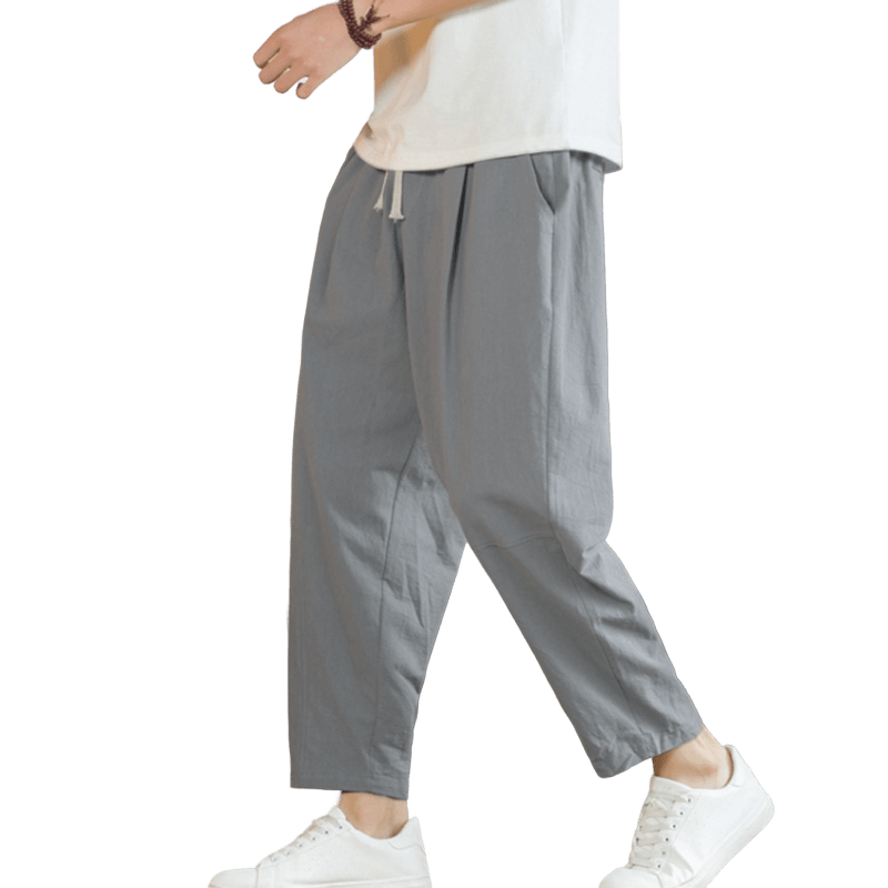 Summer Men's Cotton Pants With Pockets - Image 25
