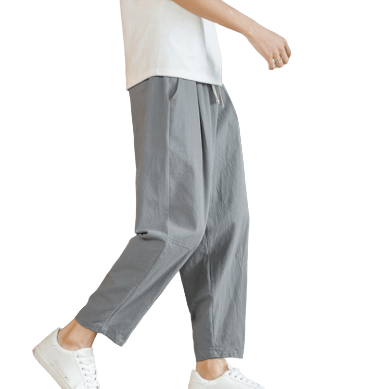 Summer Men's Cotton Pants With Pockets - Image 26