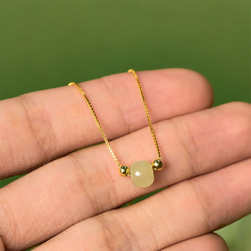 925 Sterling Silver Natural Jade Bead Abundance Chain Bracelet - Image 18