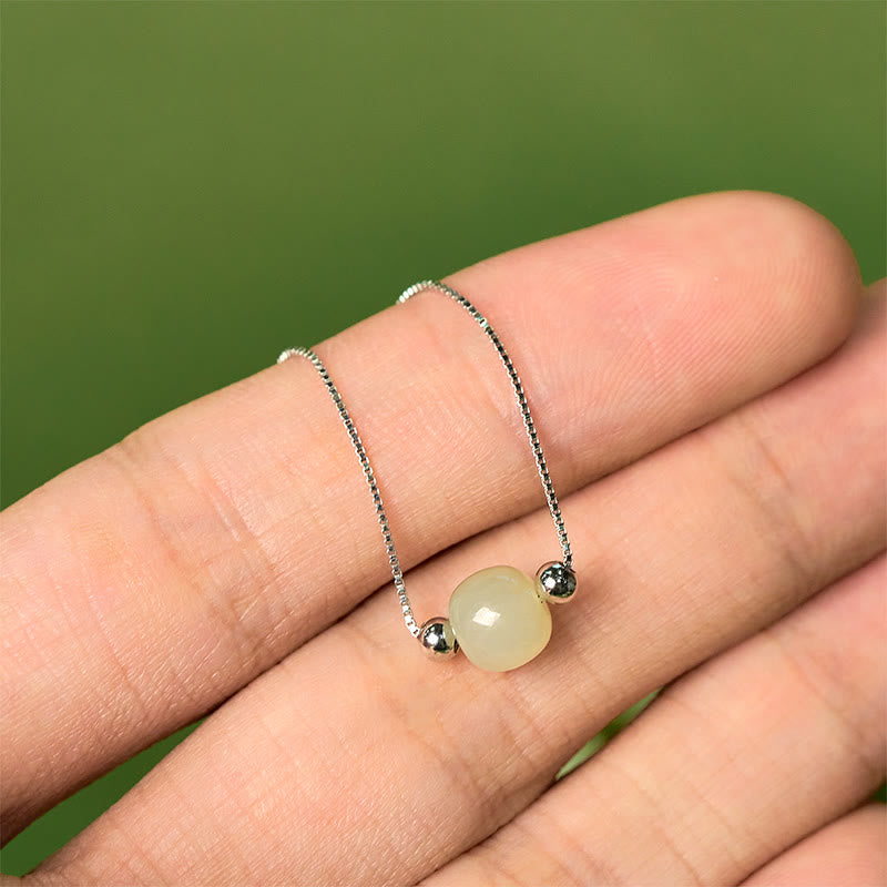 925 Sterling Silver Natural Jade Bead Abundance Chain Bracelet - Image 22