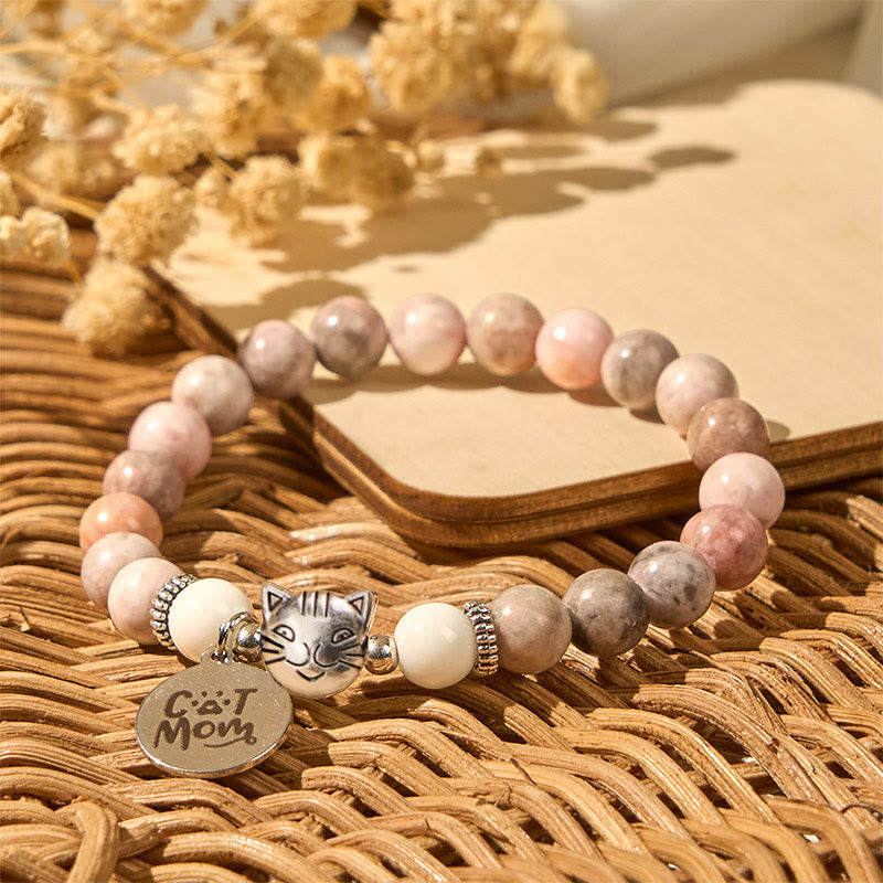 Cat Head Design Zebra Jasper Protection Bracelet - Image 5