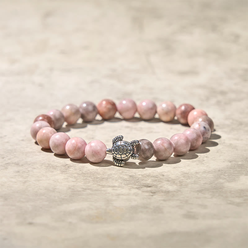 Turtle Design Zebra Jasper Protection Bracelet - Image 5