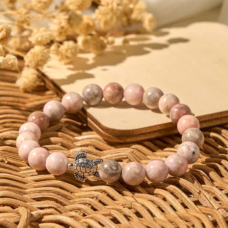 Turtle Design Zebra Jasper Protection Bracelet - Image 4