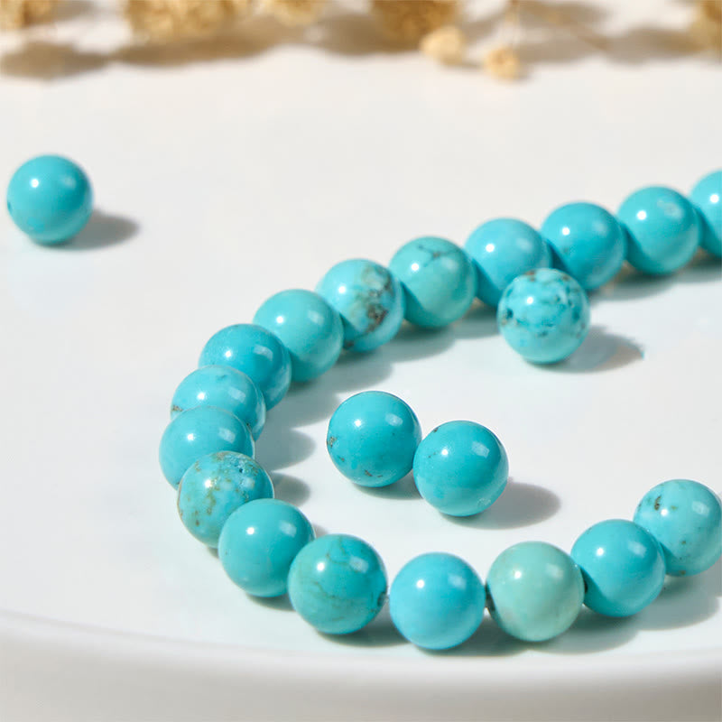 Natural Cat Turquoise Strength Beads Bracelet - Image 8