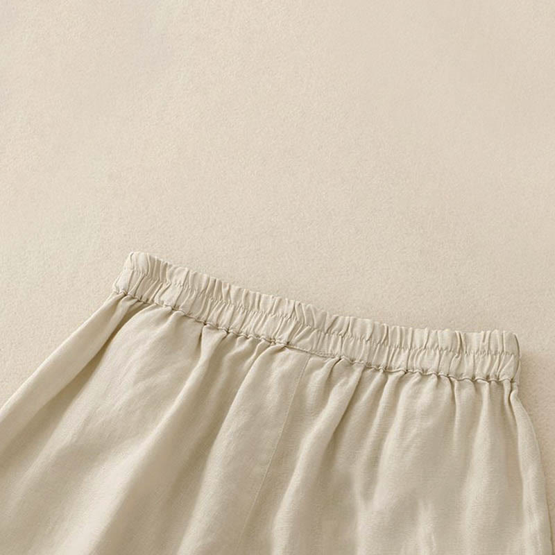 Casual Solid Color Women's Cotton Shorts With Pockets - Image 10