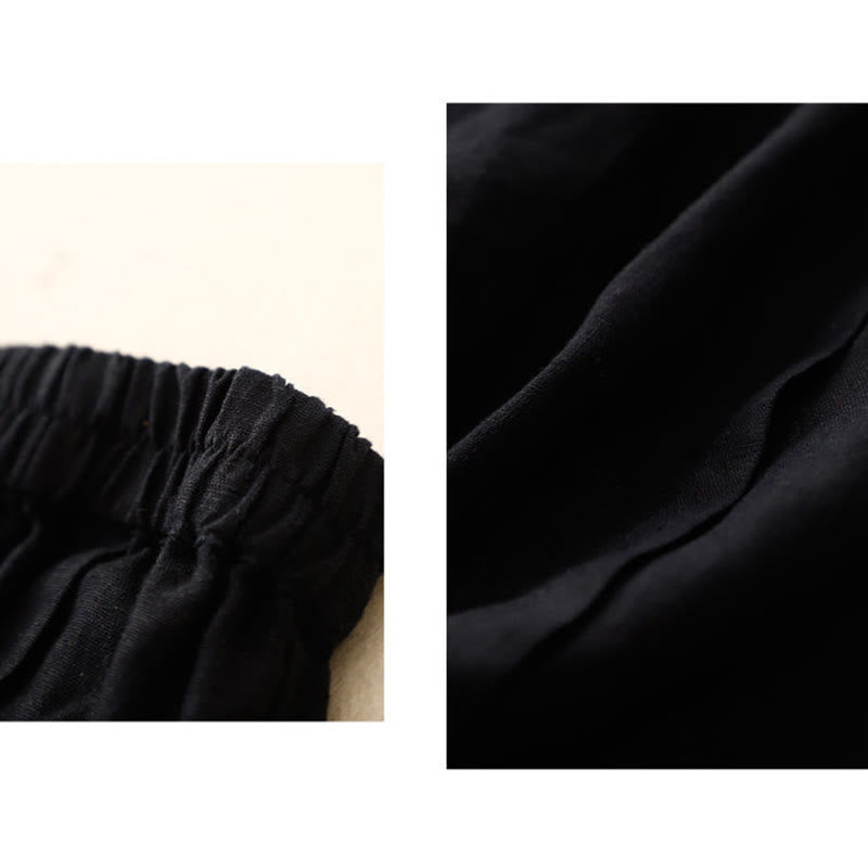 Casual Solid Color Women's Cotton Shorts With Pockets - Image 27