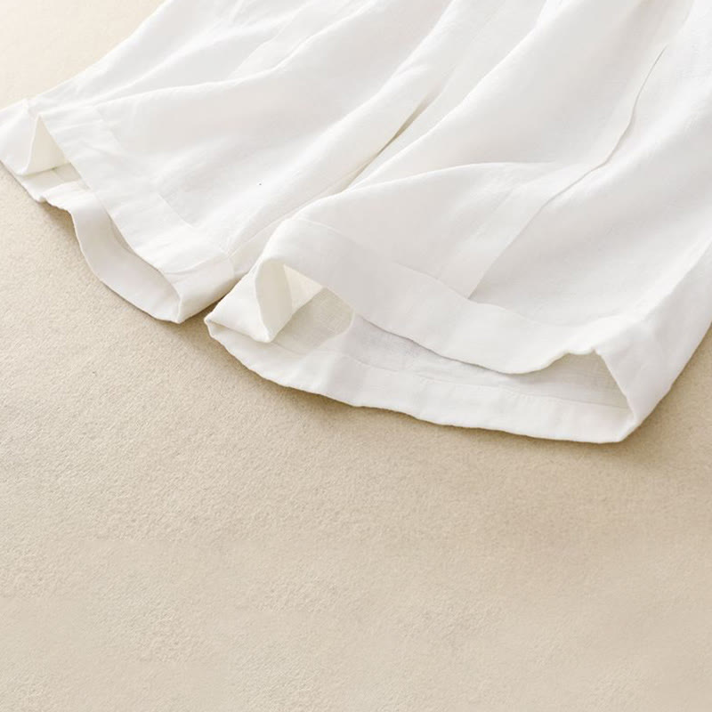 Casual Solid Color Women's Cotton Shorts With Pockets - Image 34