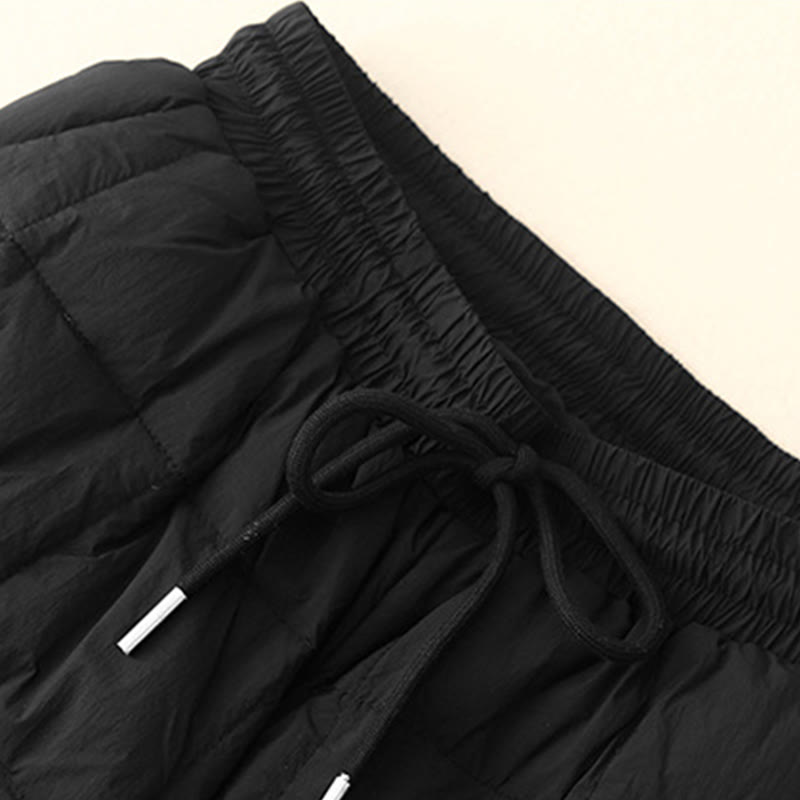 Winter Drawstring Leg Opening Design Women's Cotton Pants With Pockets - Image 16
