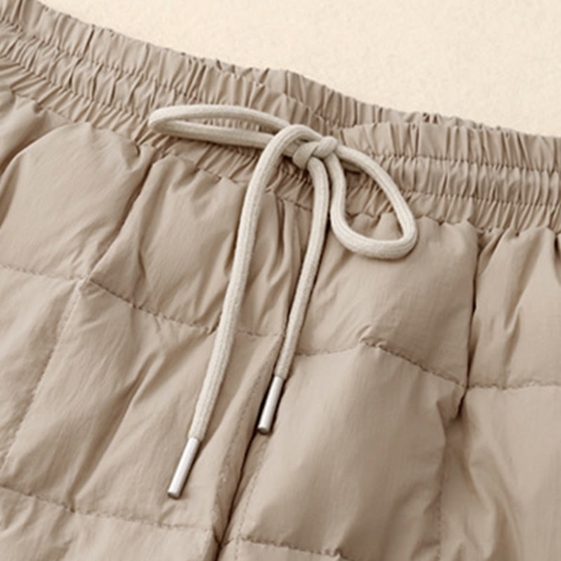 Winter Drawstring Leg Opening Design Women's Cotton Pants With Pockets - Image 4