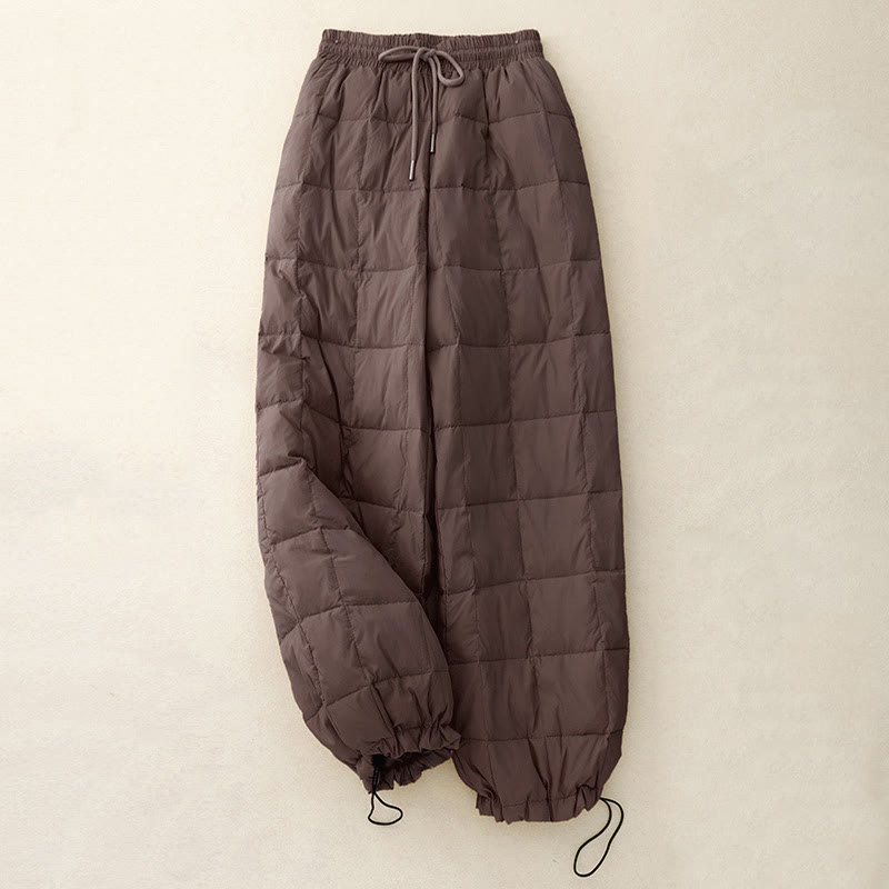 Winter Drawstring Leg Opening Design Women's Cotton Pants With Pockets - Image 10