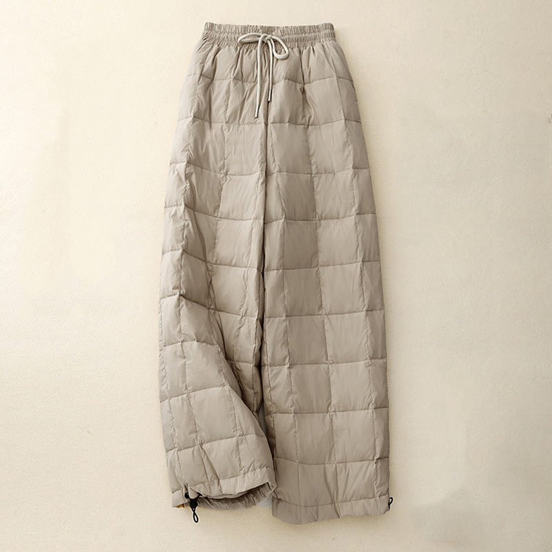 Winter Drawstring Leg Opening Design Women's Cotton Pants With Pockets