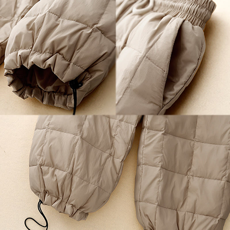 Winter Drawstring Leg Opening Design Women's Cotton Pants With Pockets - Image 8