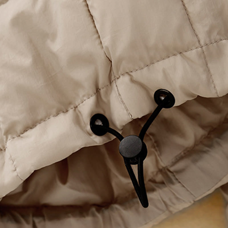 Winter Drawstring Leg Opening Design Women's Cotton Pants With Pockets - Image 7