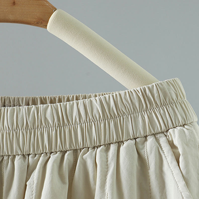 Winter Plain Women's Harem Cotton Ankle-Length Pants With Pockets - Image 11