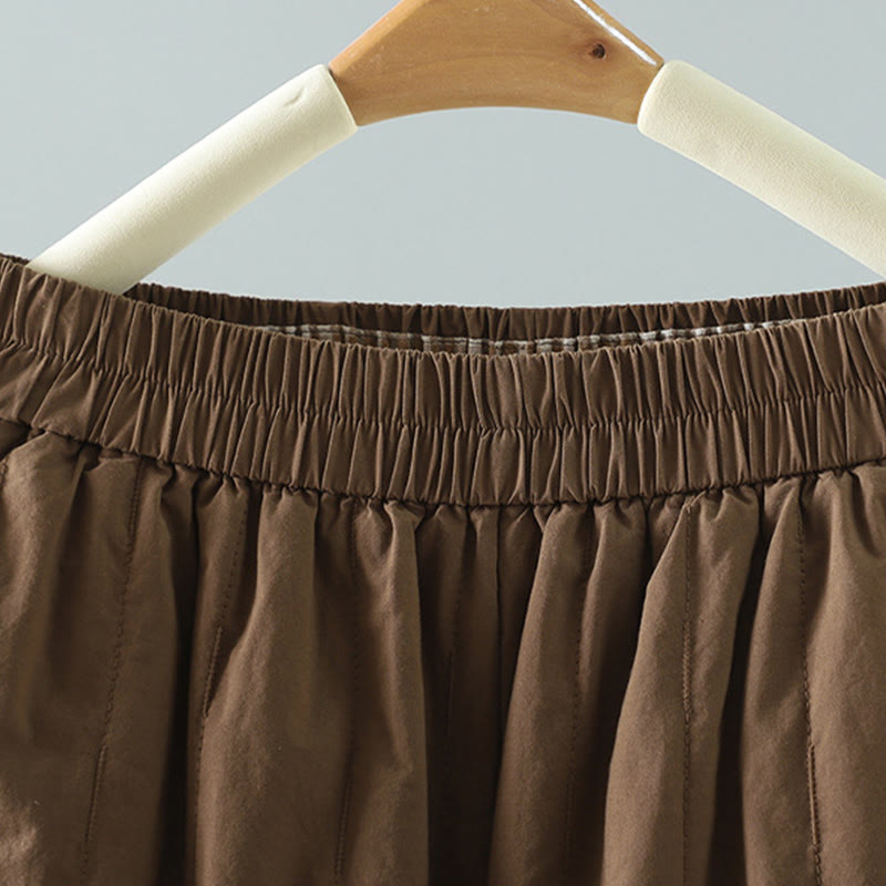 Winter Plain Women's Harem Cotton Ankle-Length Pants With Pockets - Image 19