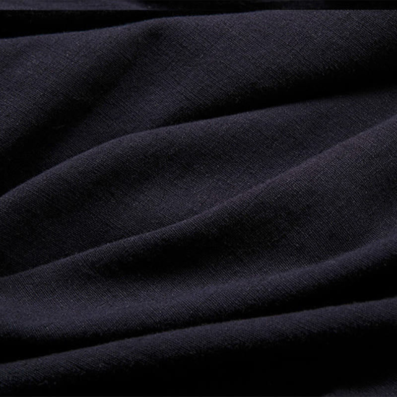 Men's Plain Design Open Front Jacket Cotton Linen Long Sleeve Kimono - Image 8