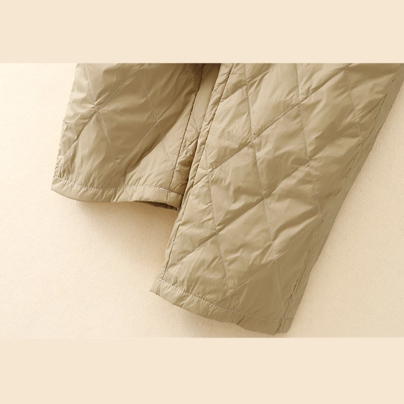 Casual High Waist Drawstring Design Women's Wide Leg Cotton Pants With Pockets - Image 4