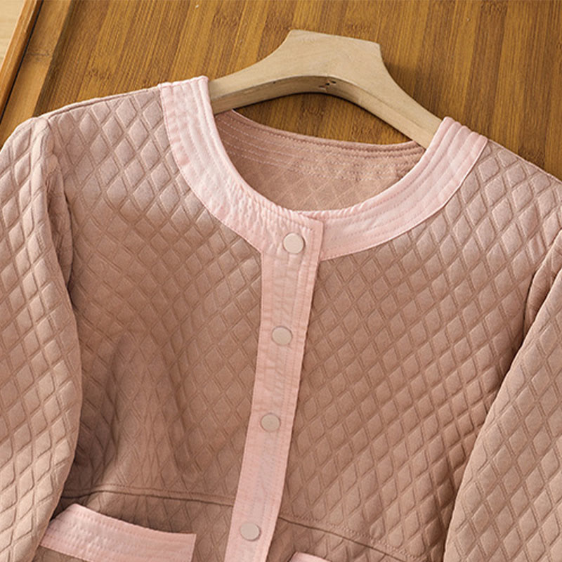 Retro Plain Women's Cotton Long Sleeve Jacket With Pockets - Image 11