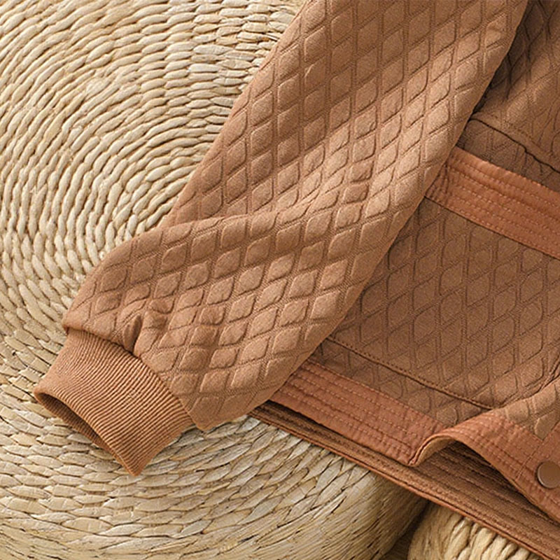 Retro Plain Women's Cotton Long Sleeve Jacket With Pockets - Image 28