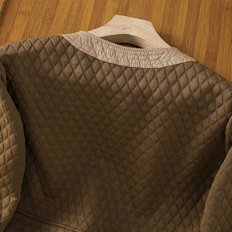 Retro Plain Women's Cotton Long Sleeve Jacket With Pockets - Image 33