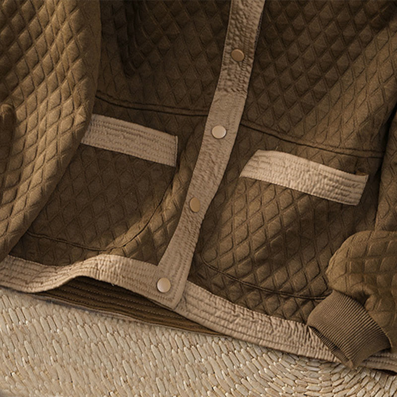 Retro Plain Women's Cotton Long Sleeve Jacket With Pockets - Image 34