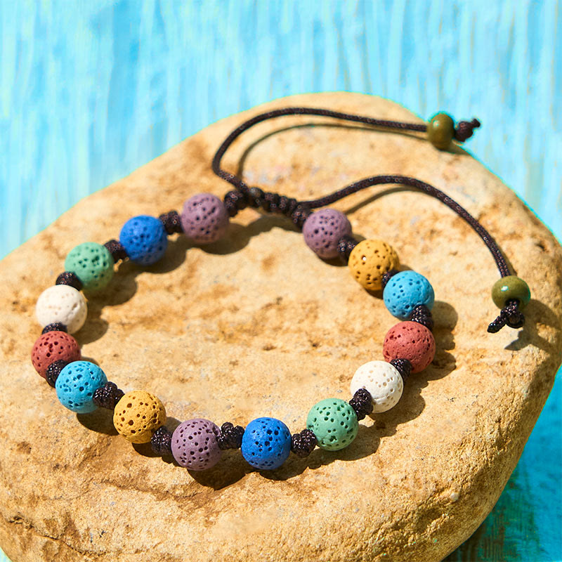Colorful Lava Rock Support Bracelet
