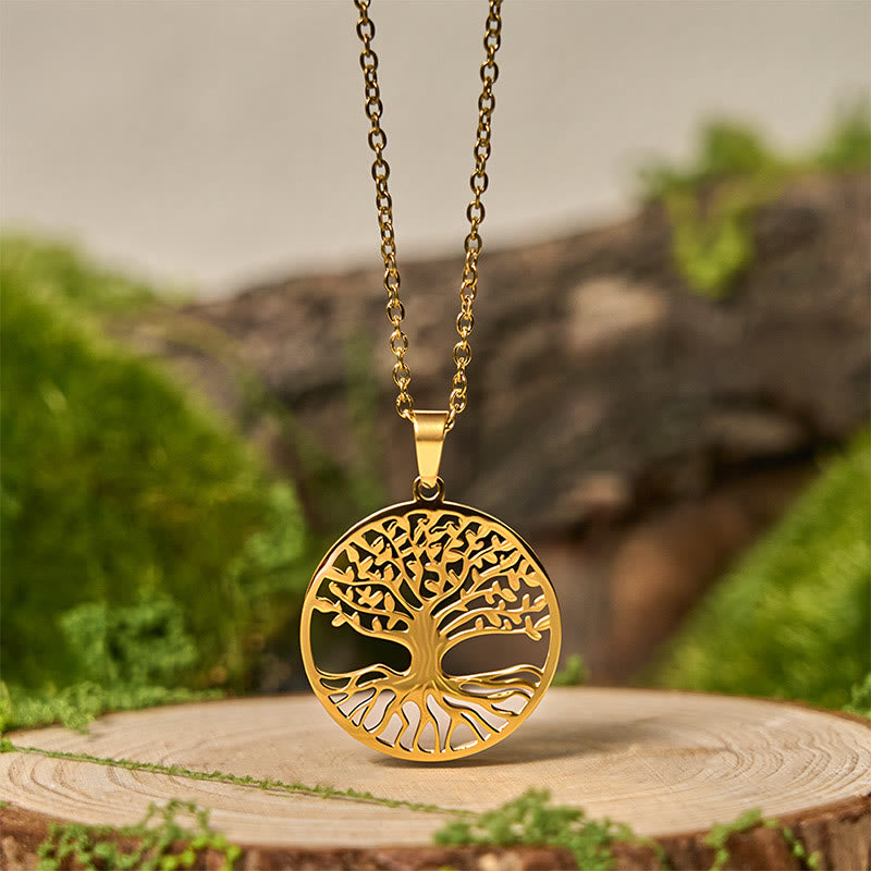 The Tree Of Life Titanium Steel Enlightenment Necklace Pendant