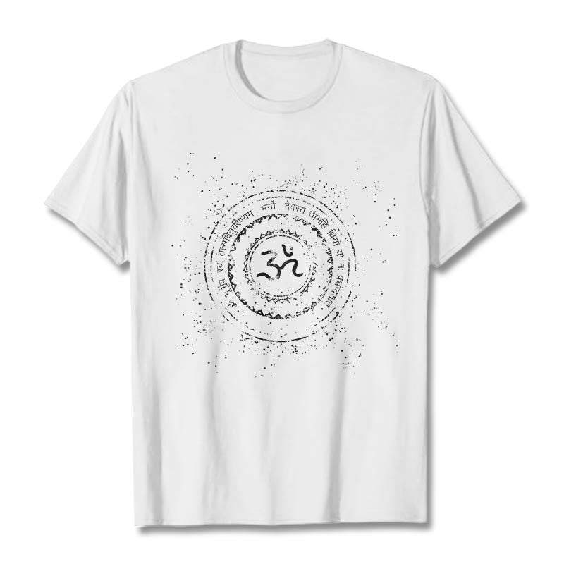 Mandala Om Symbol Mantra Pattern Tee Cotton T-shirt