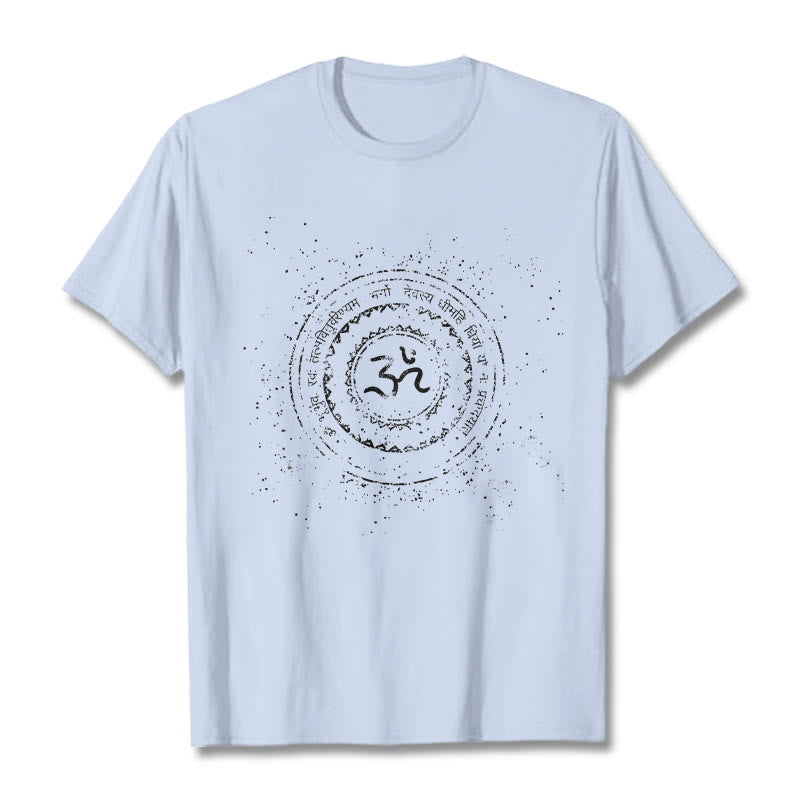 Mandala Om Symbol Mantra Pattern Tee Cotton T-shirt - Image 19