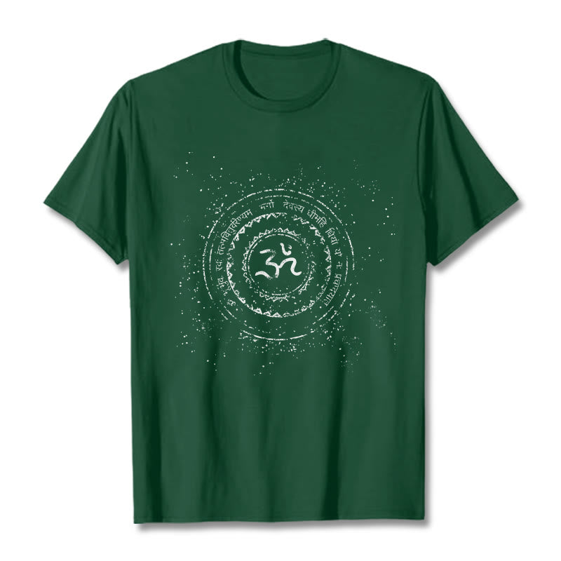 Mandala Om Symbol Mantra Pattern Tee Cotton T-shirt - Image 11