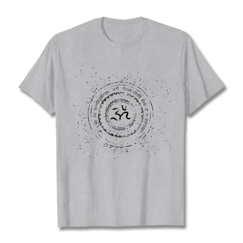 Mandala Om Symbol Mantra Pattern Tee Cotton T-shirt - Image 20