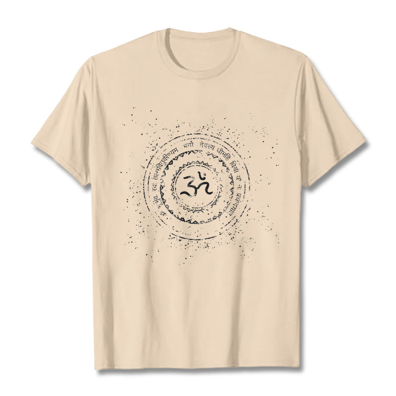Mandala Om Symbol Mantra Pattern Tee Cotton T-shirt - Image 9