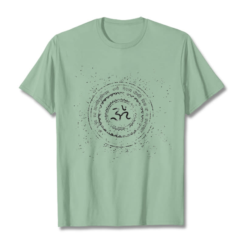 Mandala Om Symbol Mantra Pattern Tee Cotton T-shirt - Image 15