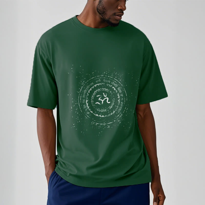 Mandala Om Symbol Mantra Pattern Tee Cotton T-shirt - Image 12