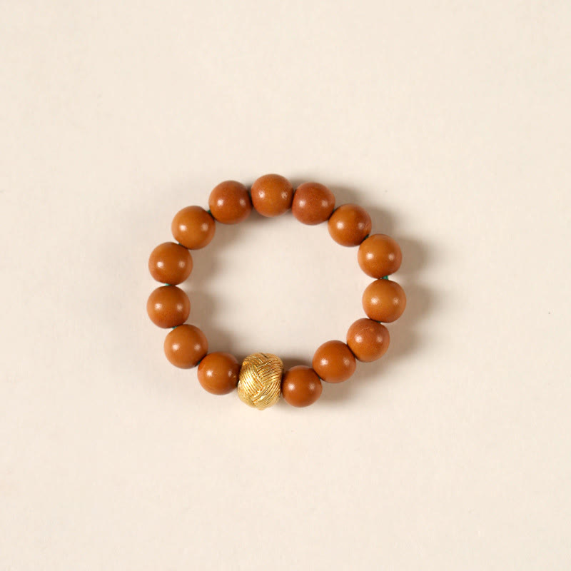 Olive Pit Bead Copper Coin Inner Strength Ring - Image 8