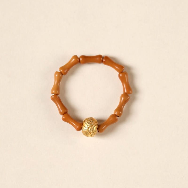 Olive Pit Bead Copper Coin Inner Strength Ring - Image 10