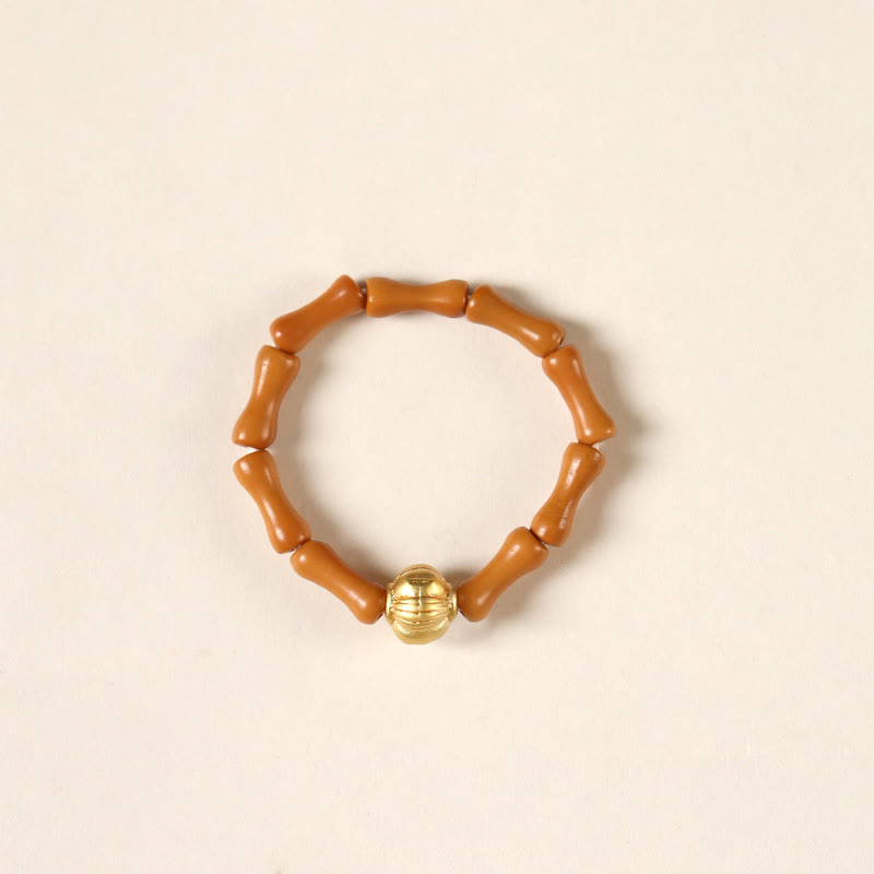 Olive Pit Bead Copper Coin Inner Strength Ring - Image 15