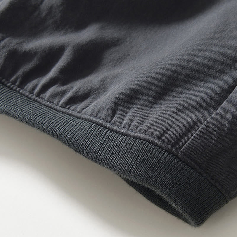 Fall Solid Long Sleeve Buttons Down Men Cotton Shirt With Pockets - Image 22