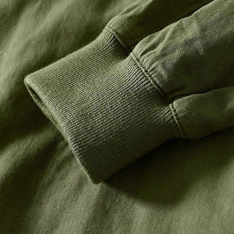 Fall Solid Long Sleeve Buttons Down Men Cotton Shirt With Pockets - Image 30