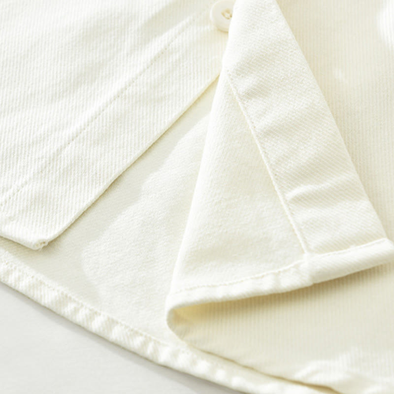 Spring Commute Buttons Long Sleeve Shirt Men Cotton Clothing With Pockets - Image 13