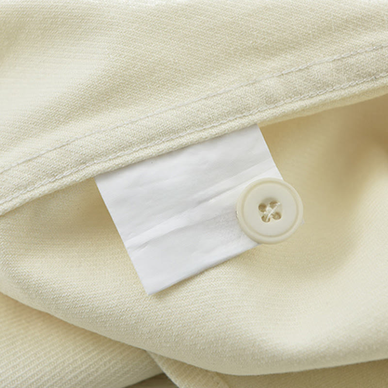 Spring Commute Buttons Long Sleeve Shirt Men Cotton Clothing With Pockets - Image 10