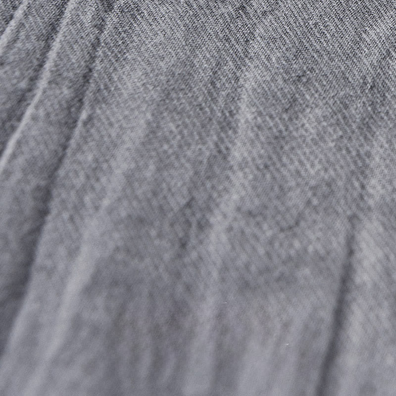 Solid Long Sleeve Stand Collar Wrinkles Half Button Ramie Linen Men's Shirts - Image 11