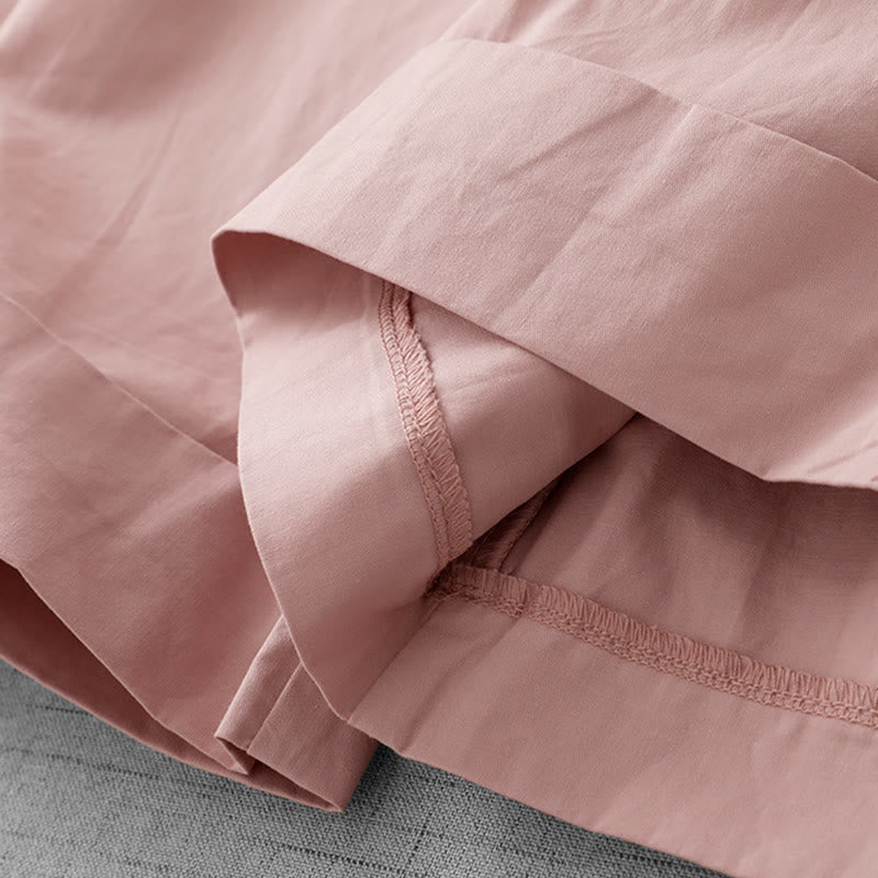 Casual Plain Polyester Women's 7-8 Length Wide Leg Pants With Pockets - Image 6