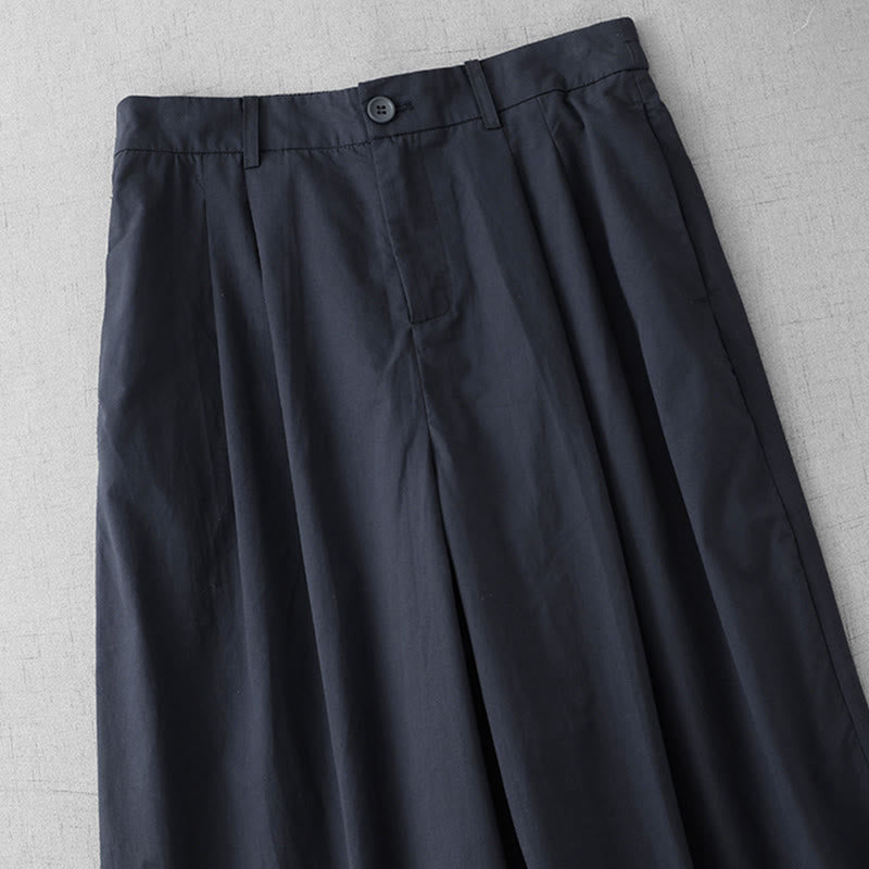 Casual Plain Polyester Women's 7-8 Length Wide Leg Pants With Pockets - Image 14