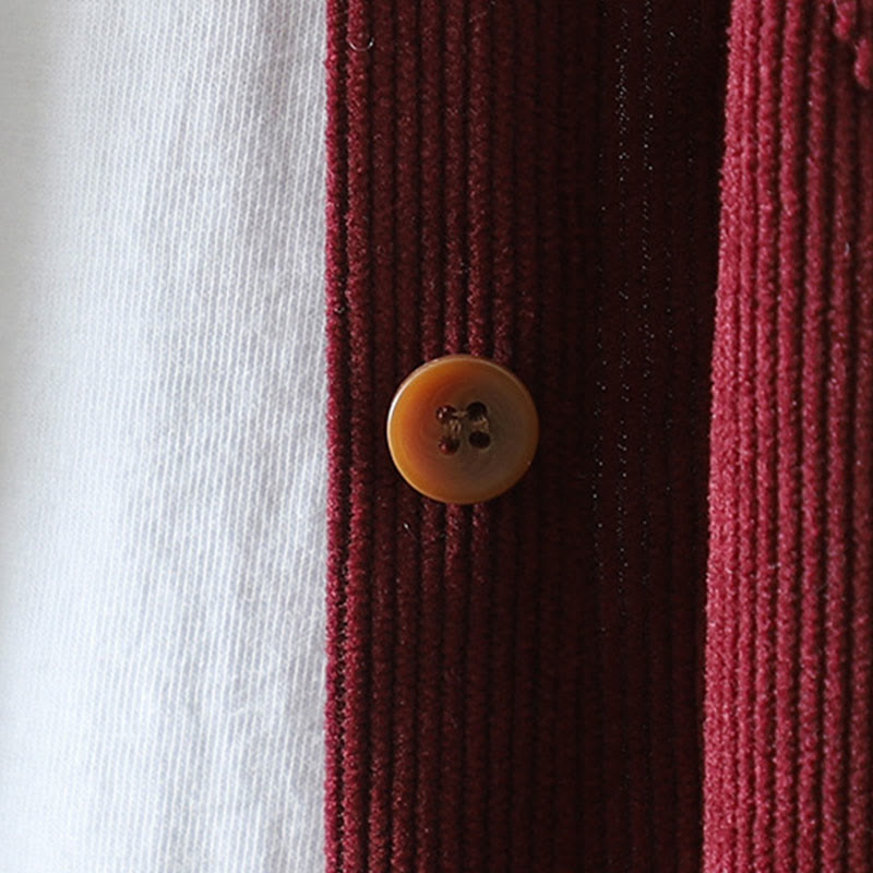 Corduroy Women's Cotton Long Sleeve Jacket With Pockets - Image 18