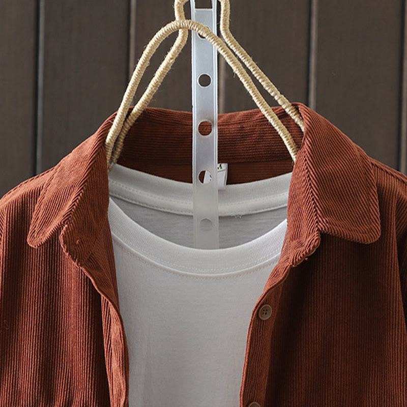 Corduroy Women's Cotton Long Sleeve Jacket With Pockets - Image 5