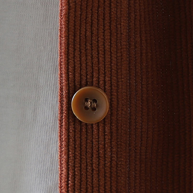 Corduroy Women's Cotton Long Sleeve Jacket With Pockets - Image 10