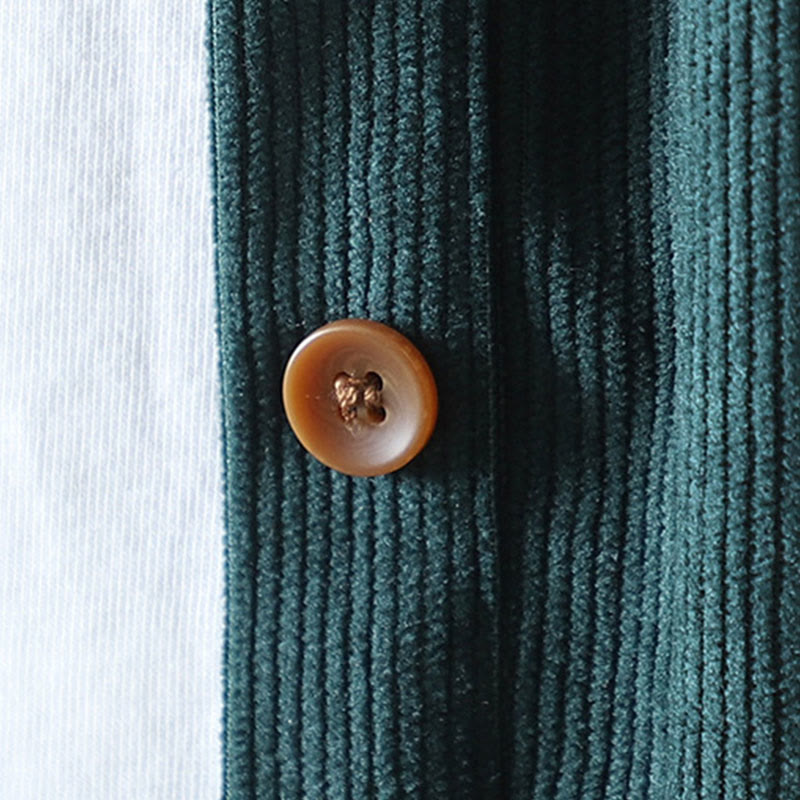 Corduroy Women's Cotton Long Sleeve Jacket With Pockets - Image 22