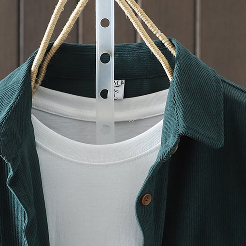 Corduroy Women's Cotton Long Sleeve Jacket With Pockets - Image 20