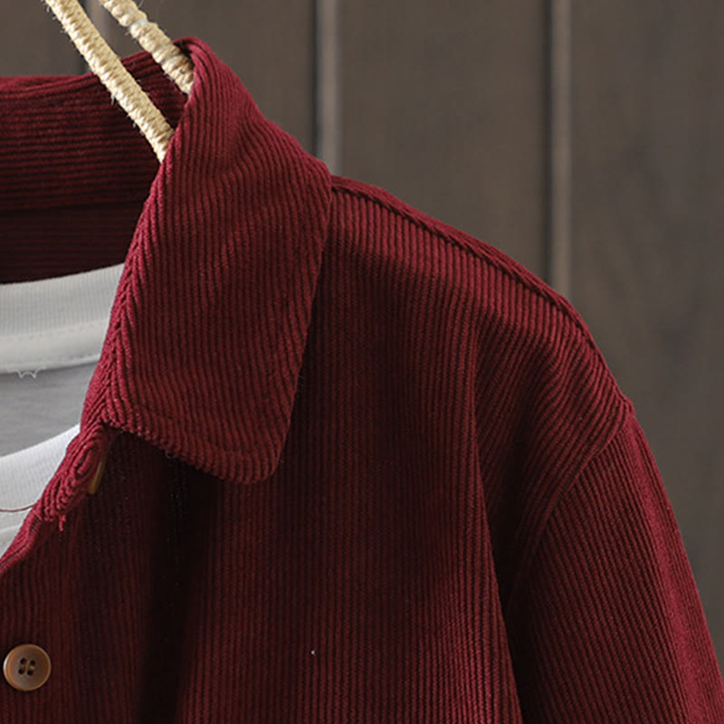 Corduroy Women's Cotton Long Sleeve Jacket With Pockets - Image 15